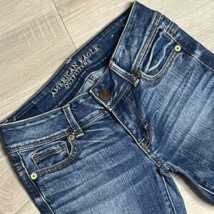 American Eagle Jean Kick boot Super Stretch Bootcut 00 Vintage Y2K Dark Wash